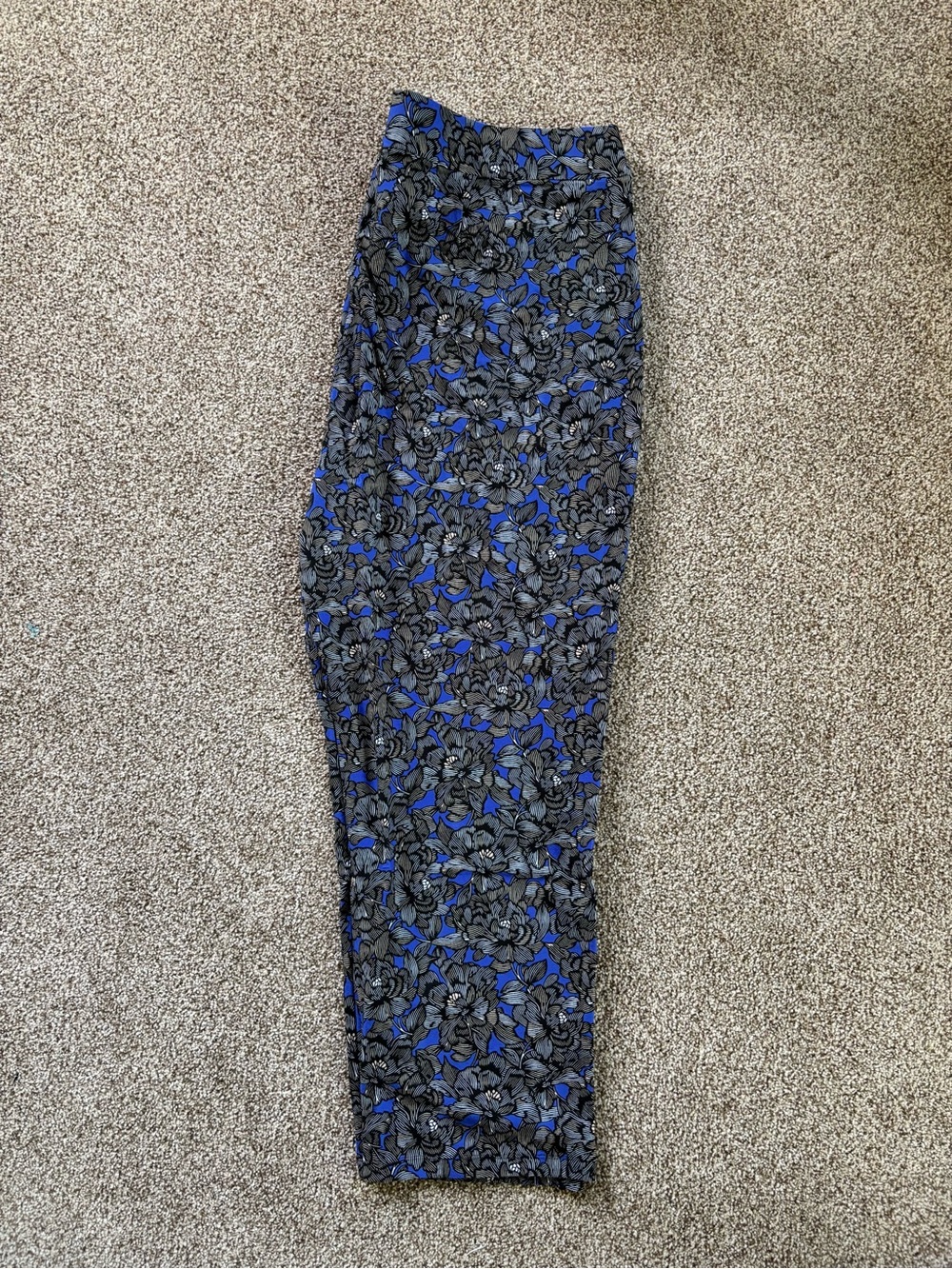 *NEW* Chico’s Travelers Printed Crepe Ankle Pant - Deep Amparo Blue - Size 20R